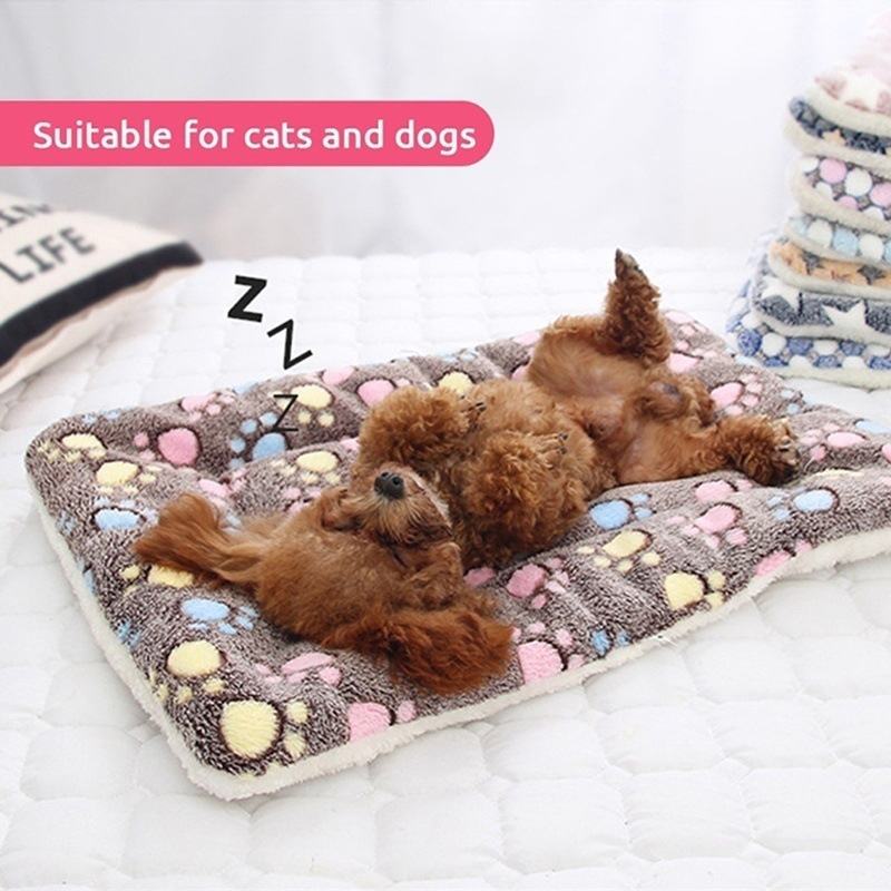 Pet Sleeping Pad Cat Bed Dog Bed Thickened Pet Soft Fur Pad Blanket Mattress Home Portable Warm Carpet Warm Sleep Cover